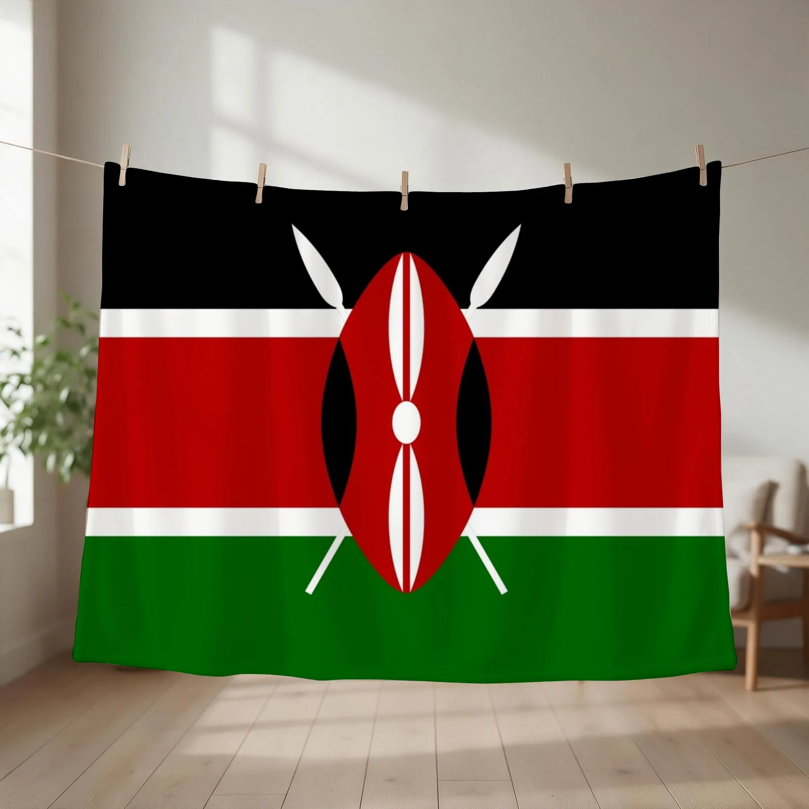 Flag of Kenya Throw Blanket Giant Sofa Bed Furry Luxury Brand Blankets