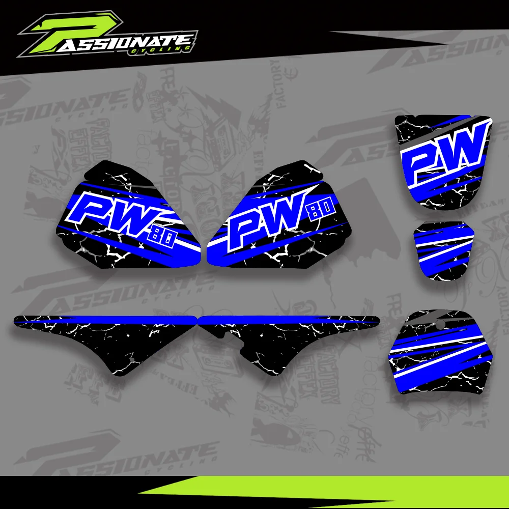For Yamaha PW80 PW 80 All Years Personality Style TEAM GRAPHICS BACKGROUNDS STICKER Set Decoration Protector Sticker