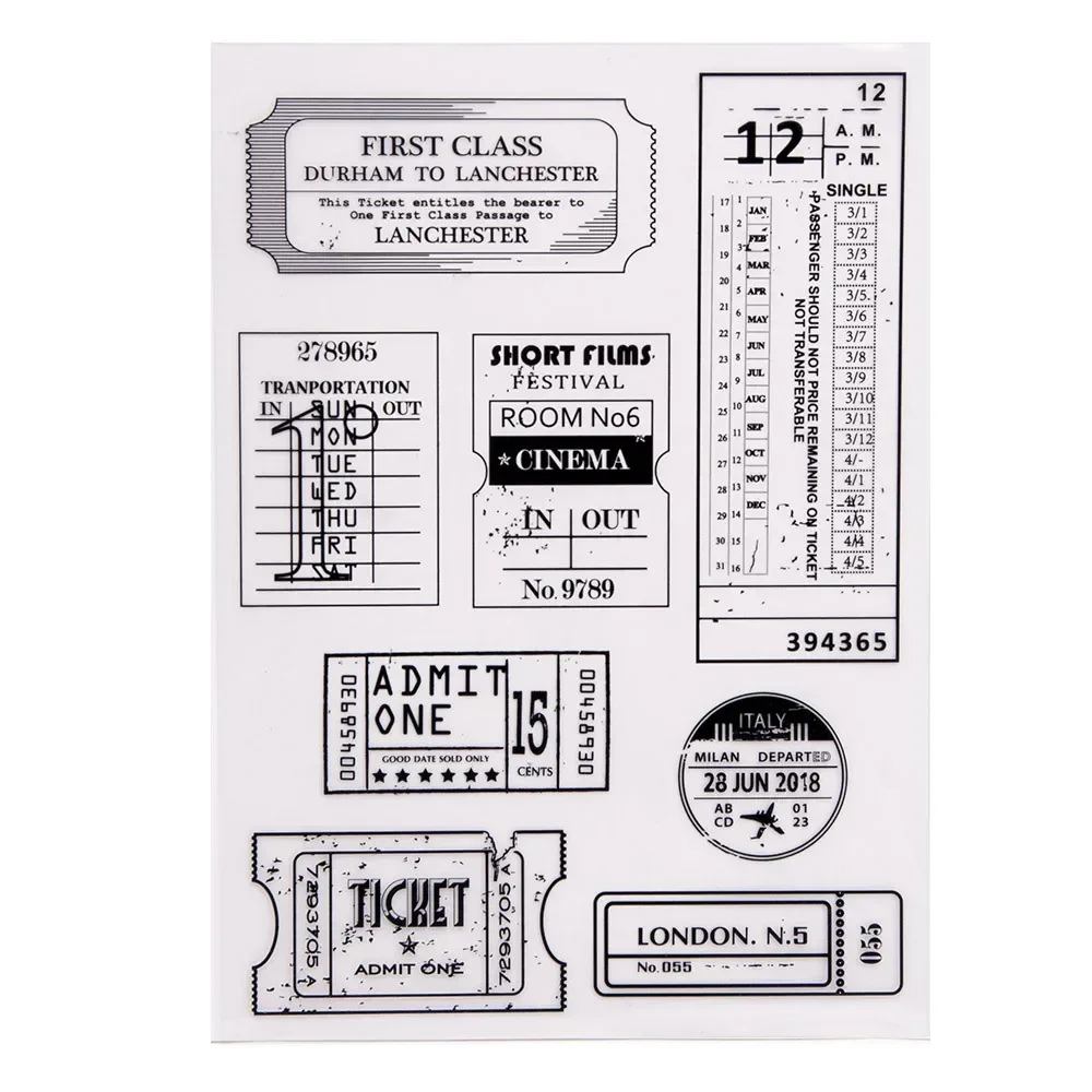 Clear Calendar Planner Stamp for Card Making Photo Album Decoration Transparent Silicone Rubber Stamps Seal for DIY Scrapbooking