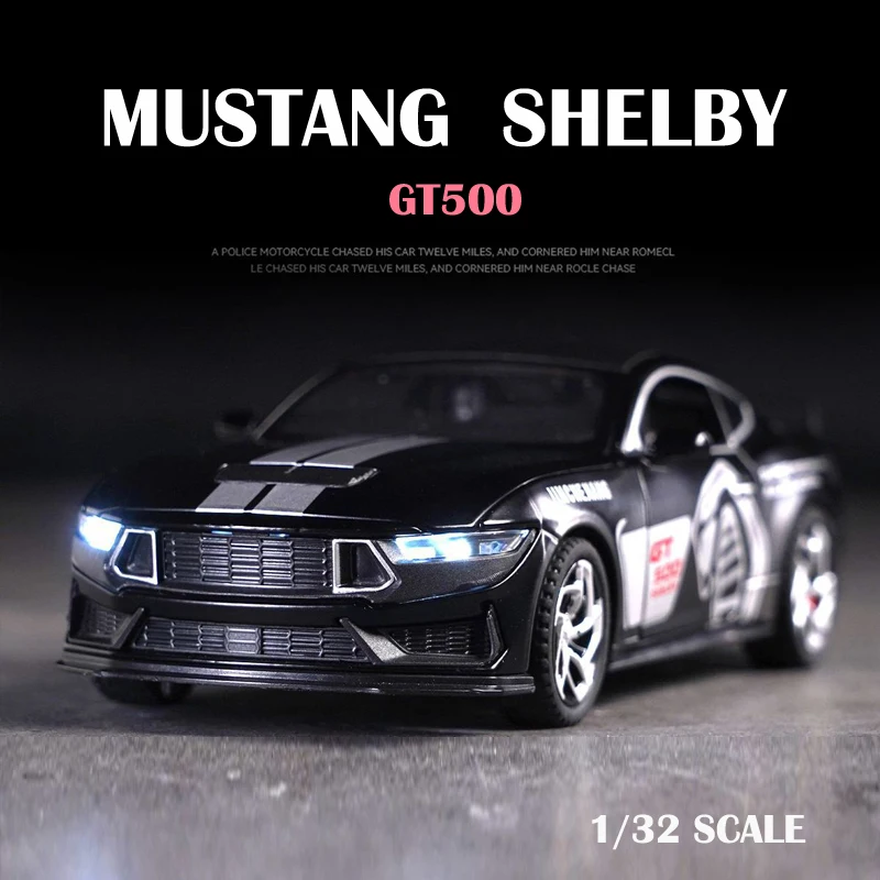 

1:32 Ford Mustang Shelby GT500 модель автомобиля из сплава с откатным звуком и светом Diecsat гоночный автомобиль игрушечный орнамент литой под давлением миниатюрный Voiture