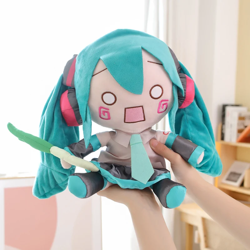 Kawaii Hatsune Miku Plush Toy Fuwafuwa Anime Stuffed Doll SEGA Miku Cushion Pillow Soft Room Decor Peluche Fans Boys Girls Gift