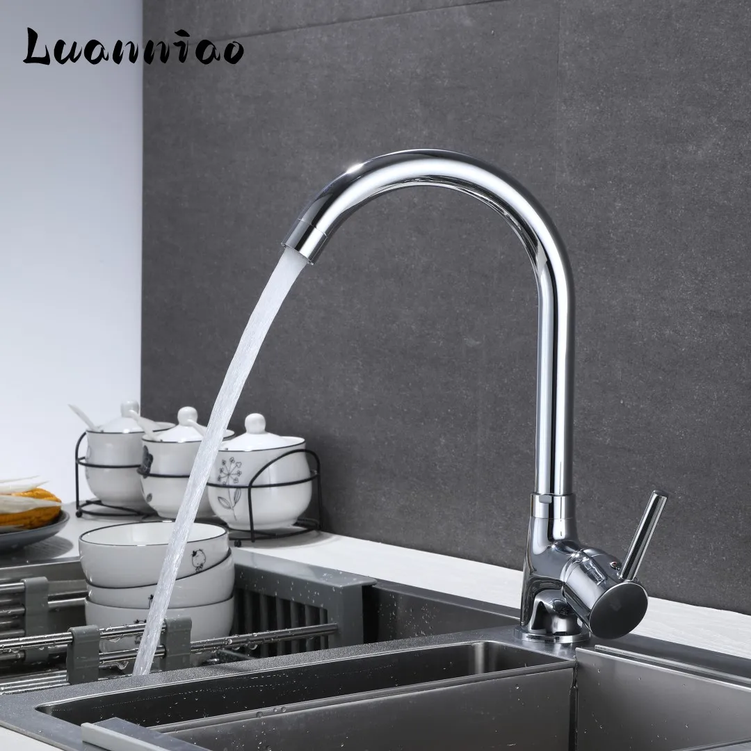 

Luanniao Stainless Steel Kitchen Faucet Tap Water Mixer Simple Ceramic Kitchen Tap Crane Cucina Ottone Torneira