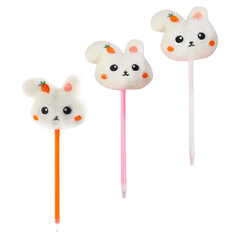 

3Pcs Adorable Rabbit Shape Ballpoint Pens Stuffed Bunny Writing Pens for Students Office Classroom Kawaii Stationery Ergonomic