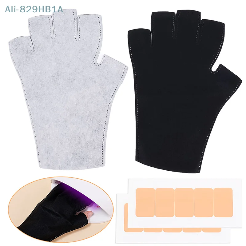 Guantes de protección contra radiación UV, lámpara LED, guante de protección UV para uñas, secador de uñas de Gel, equipo de Arte de uñas ligero