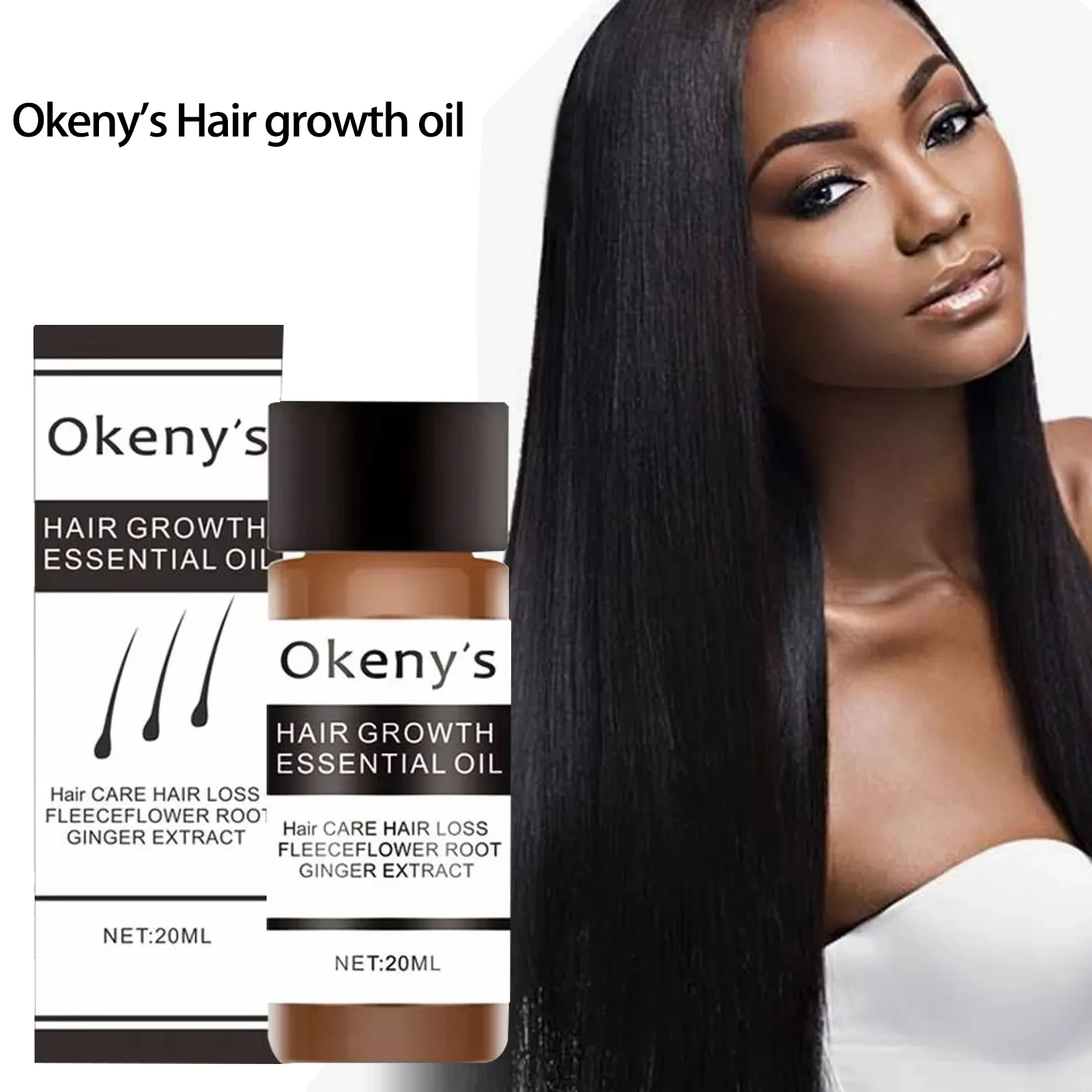 Okeny\'s Fast Powerful Hair Growth Essence Products Essential Oil Liquid Treatment Preventing Hair Loss Hair Care Andrea 20ml