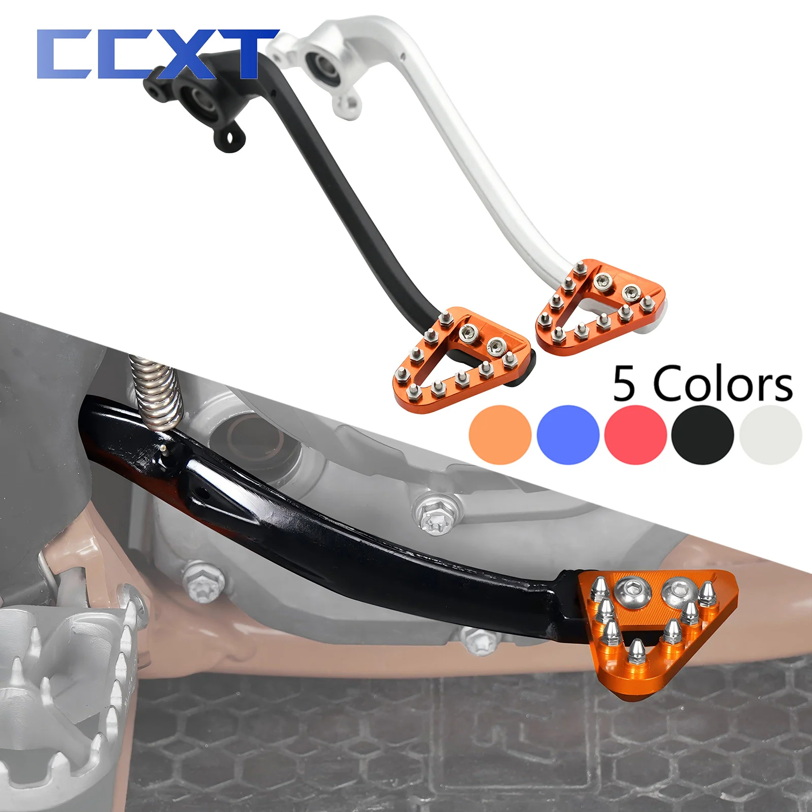 Motorcycle Forged Aluminum Rear Brake Pedal Lever For KTM SX SXF EXC EXCF XC XCF XCW TPI SIX DAYS 125-500 2008-2016 Universal