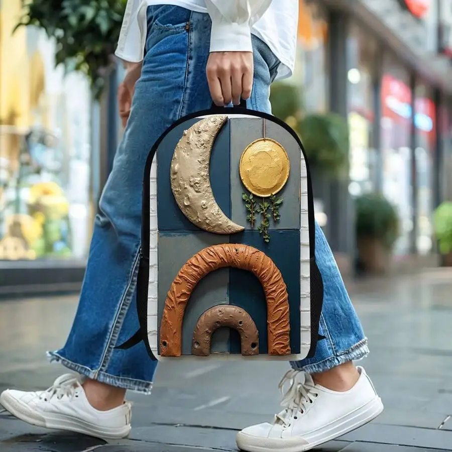 17 Inch Large Capacity Lightweight Backpack With Laptop Compartment And Water Bottle Pocket, Adjustable Straps, Unisex Daily