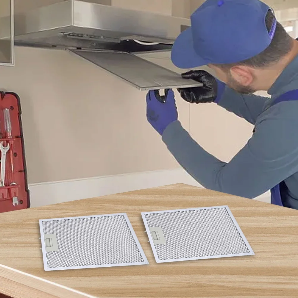 مجموعة من 3 مرشحات شحم معدنية لشفاط المطبخ RANGEMASTER 300 × 250 مم لمرشحات الألومنيوم لتحسين أداء شفاط المطبخ والهواء #1