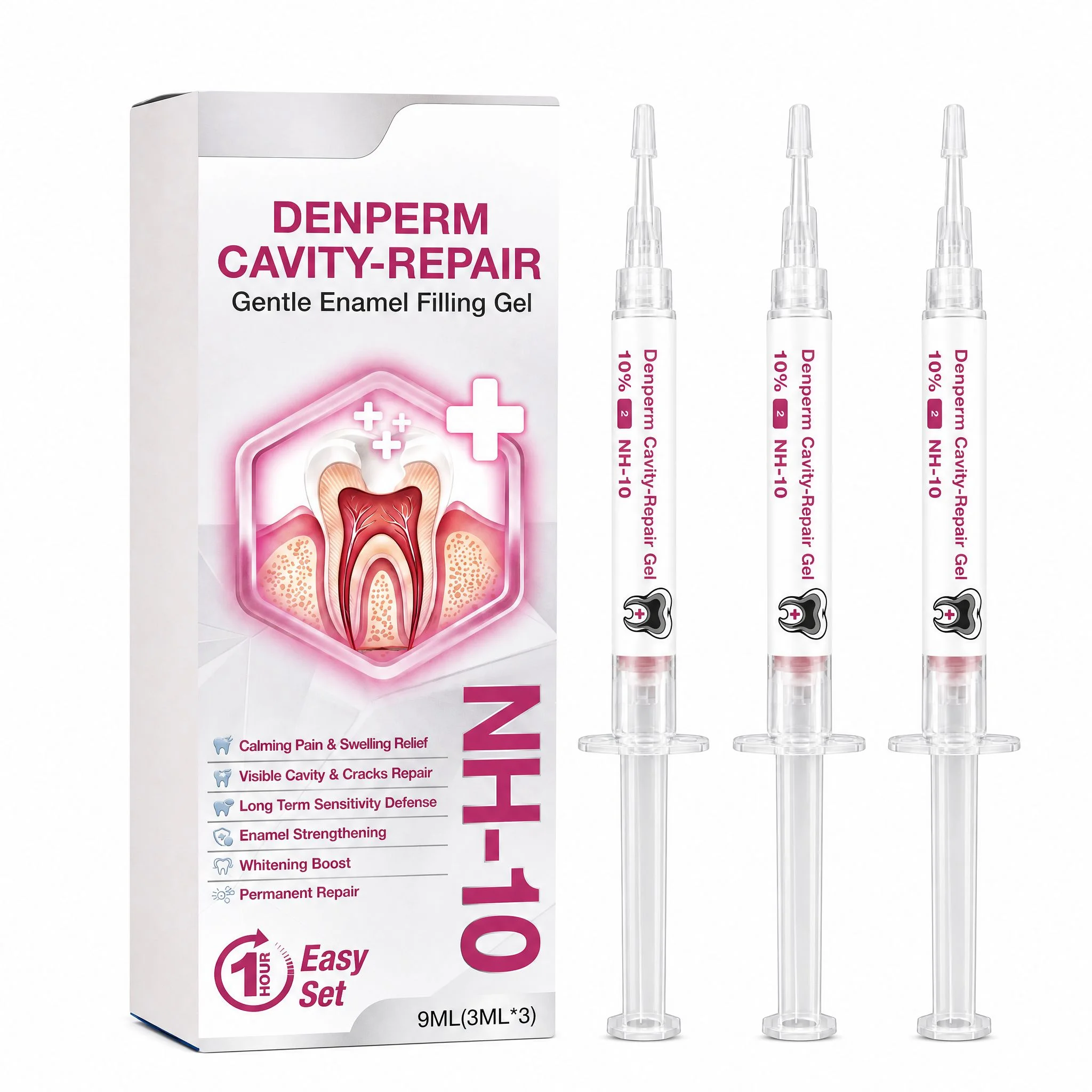 Cavity Repair Filling Gel Denperm Gentle Relieves Tooth Pain Protect Strengthen Enamel Boosts Tooth Brightness Simple To Apply