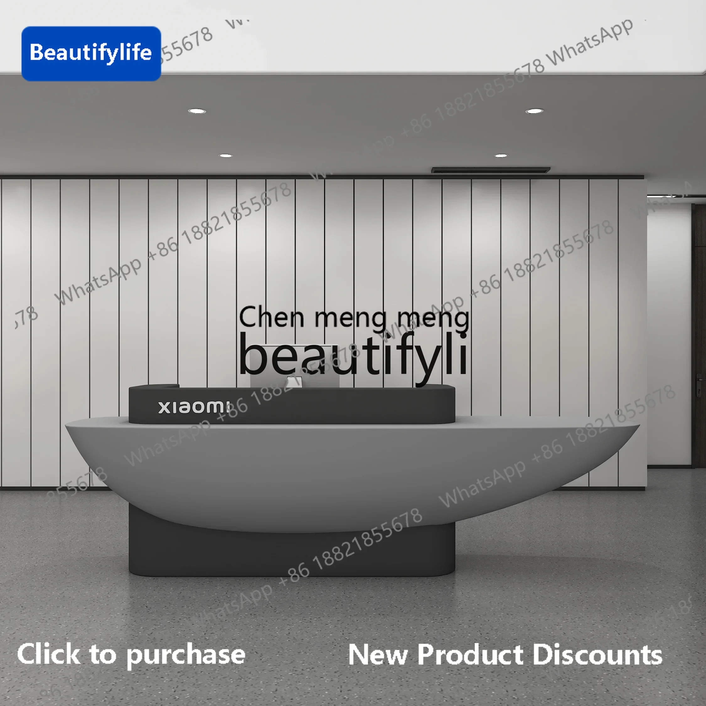 

183Clothing Store Special-shaped Clothing Store Company, Reception Desk Modern Simple Beauty Salon Information Desk6005