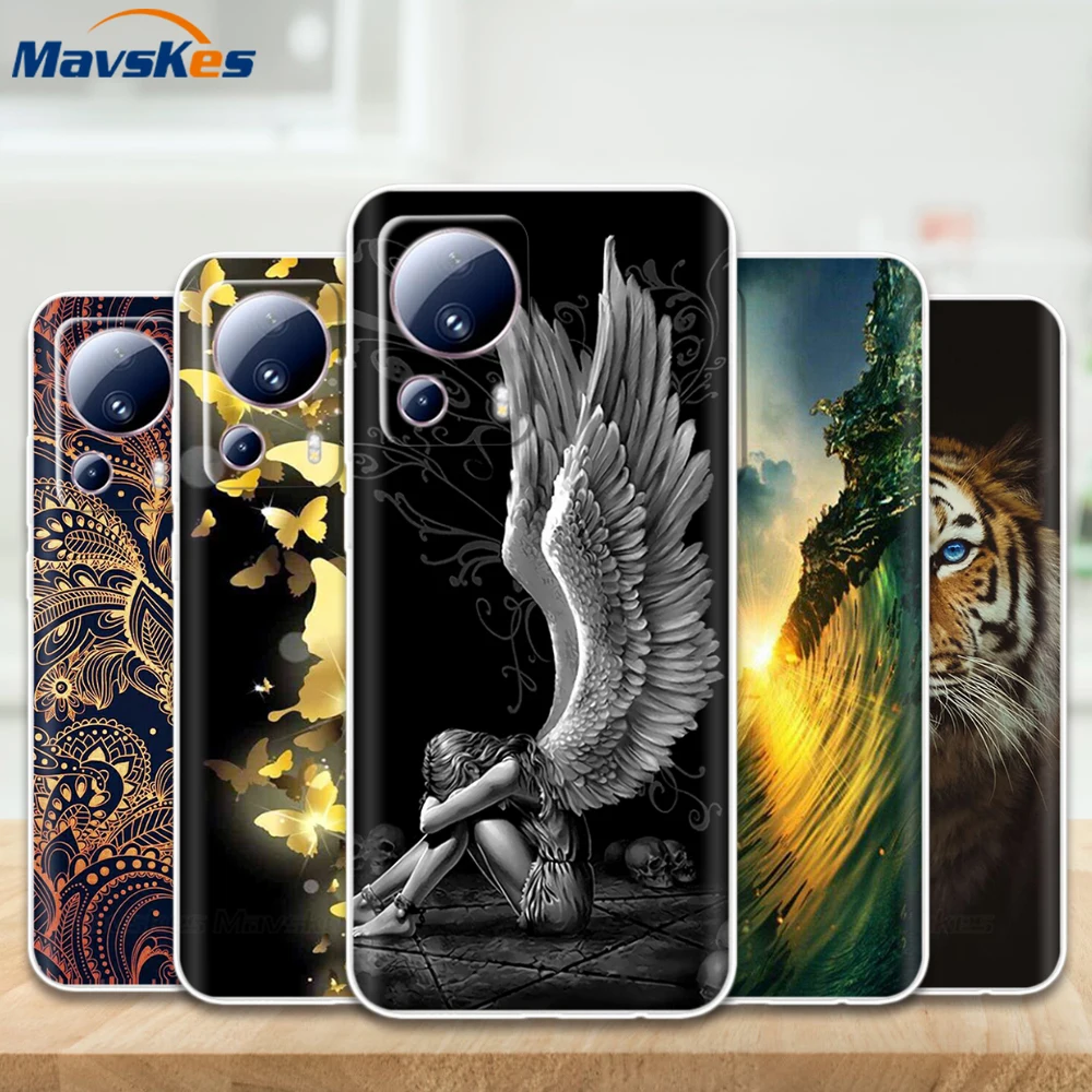 Cute Cartoon Cover For Xiaomi 13 Lite 5G Soft Protective Case Transparent TPU Coque Bumper Fundas for Xiaomi Mi 13Lite 13 Lite