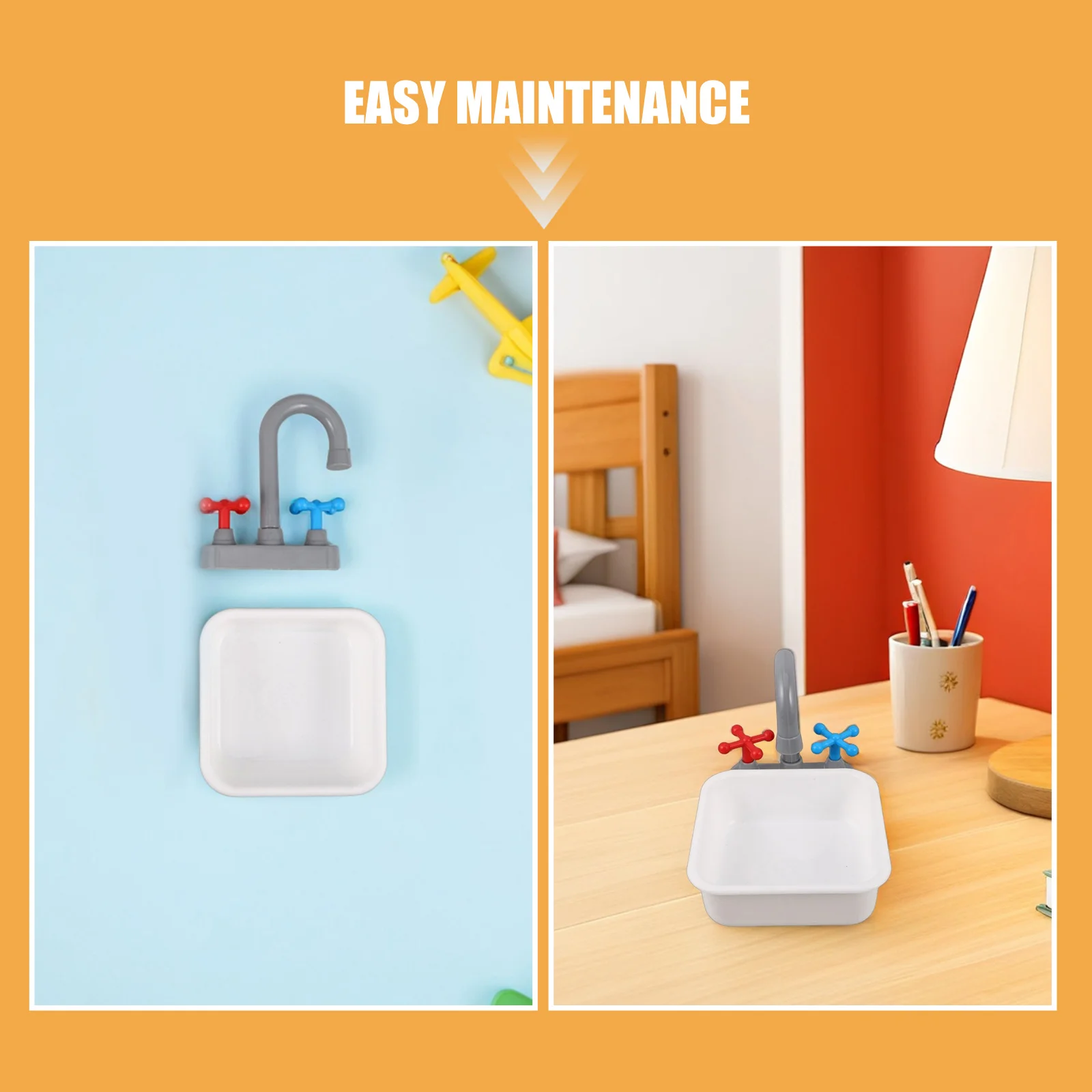 Ensemble de cuisine pour enfants, évier, robinet en plastique réaliste, Portable, accessoires de cuisine, jouet pour enfants, 1 ensemble