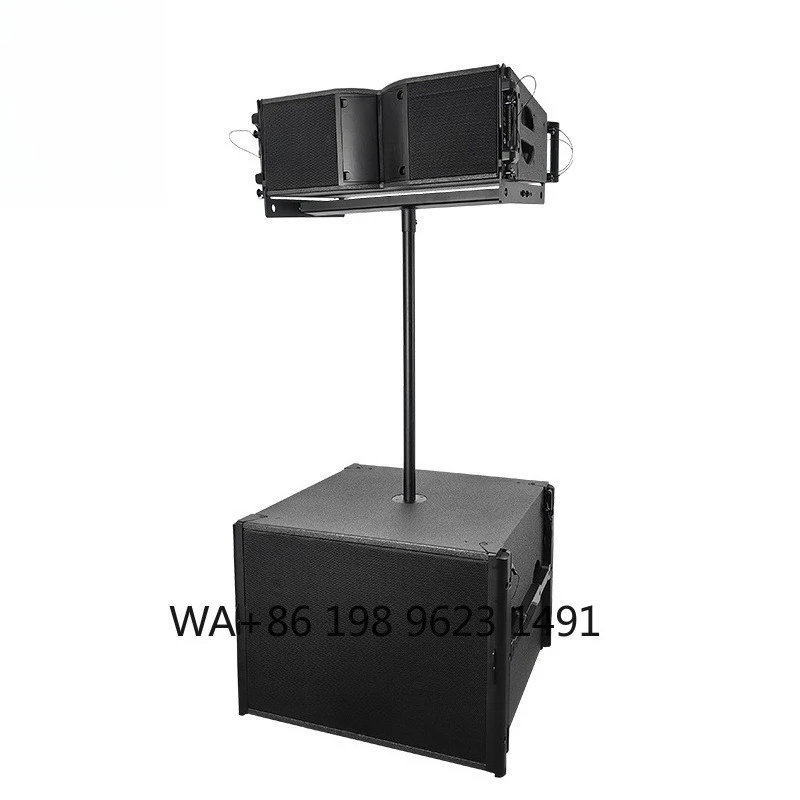 Speaker Profesional Dual 15 Inch 700W RMS 105dB Sensitivitas Tinggi Kayu Lapis PA Outdoor