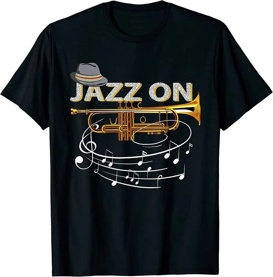 NEW LIMITED Vintage Jazz On Trumpet Player Blues Music Lovers Jazz Band T-Shirt