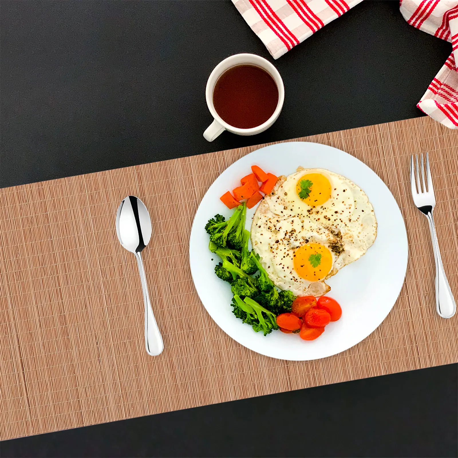 1pc Bamboo Mat Runner For Tea Washable Cuttable Decoration Table Placemat Bamboo Tablecloth Tea Table Runner Home