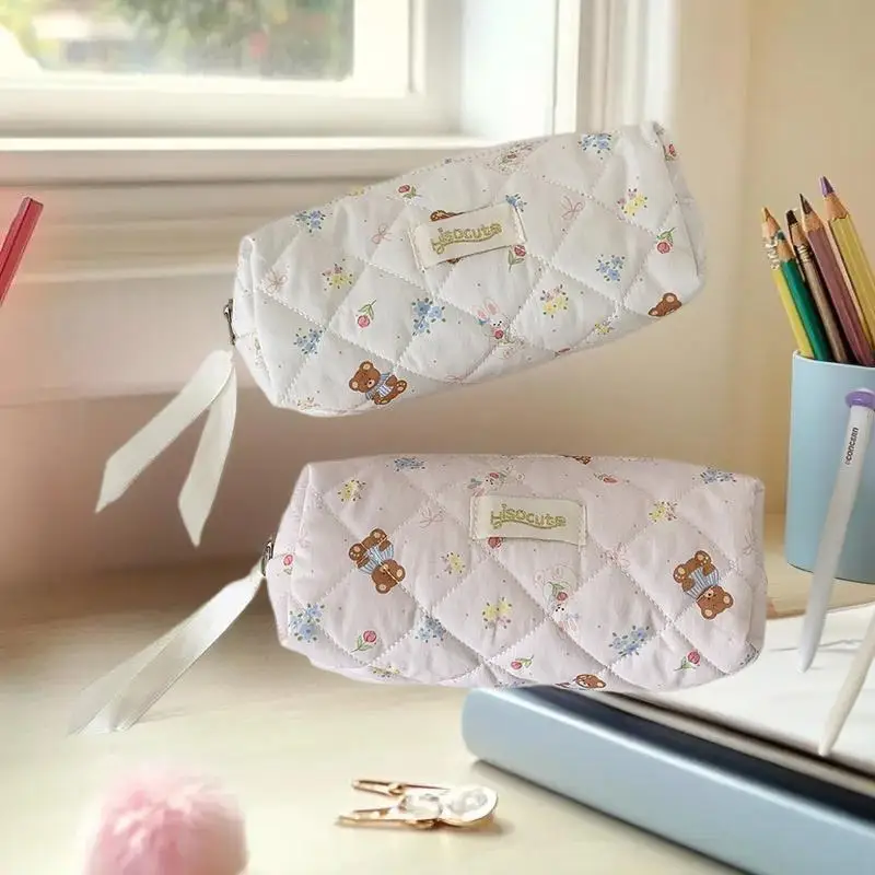 جميل الدب التوضيح حاوية القلم كبيرة الحجم الأكاديمية ملحق تخزين محفظة أنيقة المؤنث حقيبة أدوات الزينة الهدايا #2