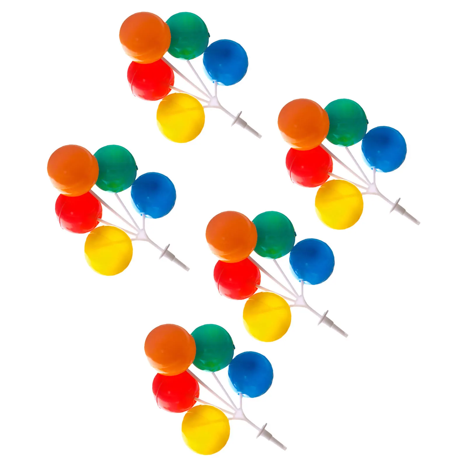 

5pcs Cake Decoration Picks Plastic Balloon Design For Birthday Party Cake Topper Supply Fine Craftsmanship Firm Texture