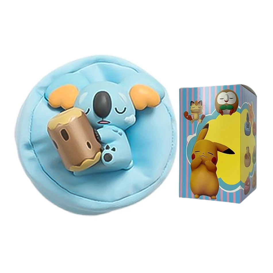 Anime Pokémon Blind Box Modellfigur 1-12 Stück Pikachu Schlaf-Serie Innenraumfigur Schlafende Position Spielzeug Geschenk für Freunde