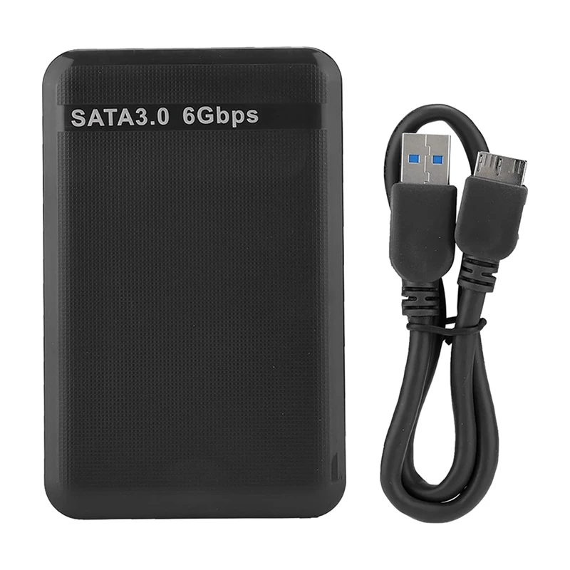 

Высокоскоростной Корпус для мобильного жесткого диска USB3.0, SATA3.0, 6 Гбит/с, 2,5 дюйма, черный, поддержка 3 ТБ, корпус для жесткого диска UASP