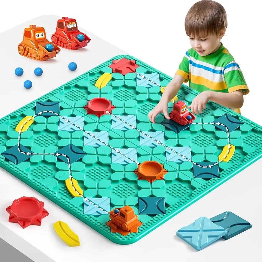 

Игры логического дорожного строителя, семейная настольная игра STEM, большие развивающие умные головоломки, игрушки-пазлы, раннее Монтессори