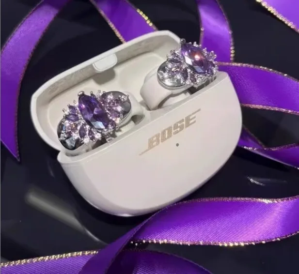 2025 nuevo conjunto de dijes para auriculares de circonita ostentosa personalizable, auriculares tipo G, accesorios con Clip para la oreja, Clip de joyería elegante para regalos de niñas