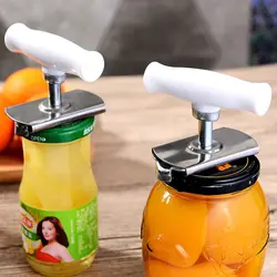 Stainless Steel Cap Lid Openers Tool Manual Screw Capper Labor-Saving Can Jar Opener Adjustable Kitchen Gadget