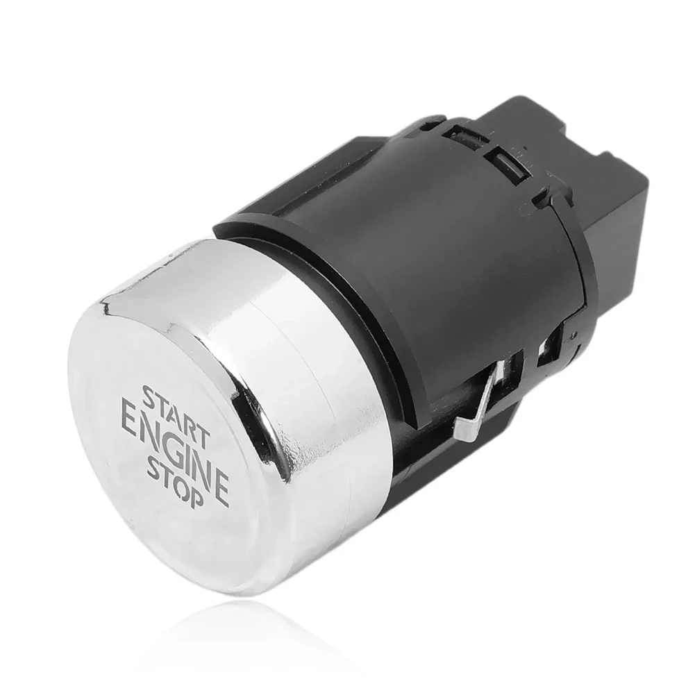 

Aluminum Ignition Switch Button Vehicle Start Button Silver Ignition Start Button Easy Replacement Engine Start Functionality