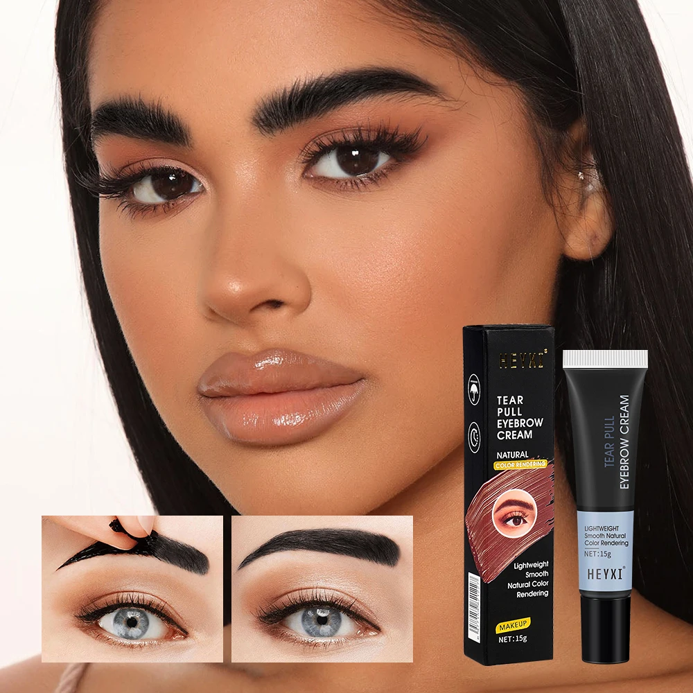 Waterproof Tear Off Dye Eyebrow Cream, Long-Lasting Color Fixing, Available in Multiple Colors to Create Natural Eyebrows