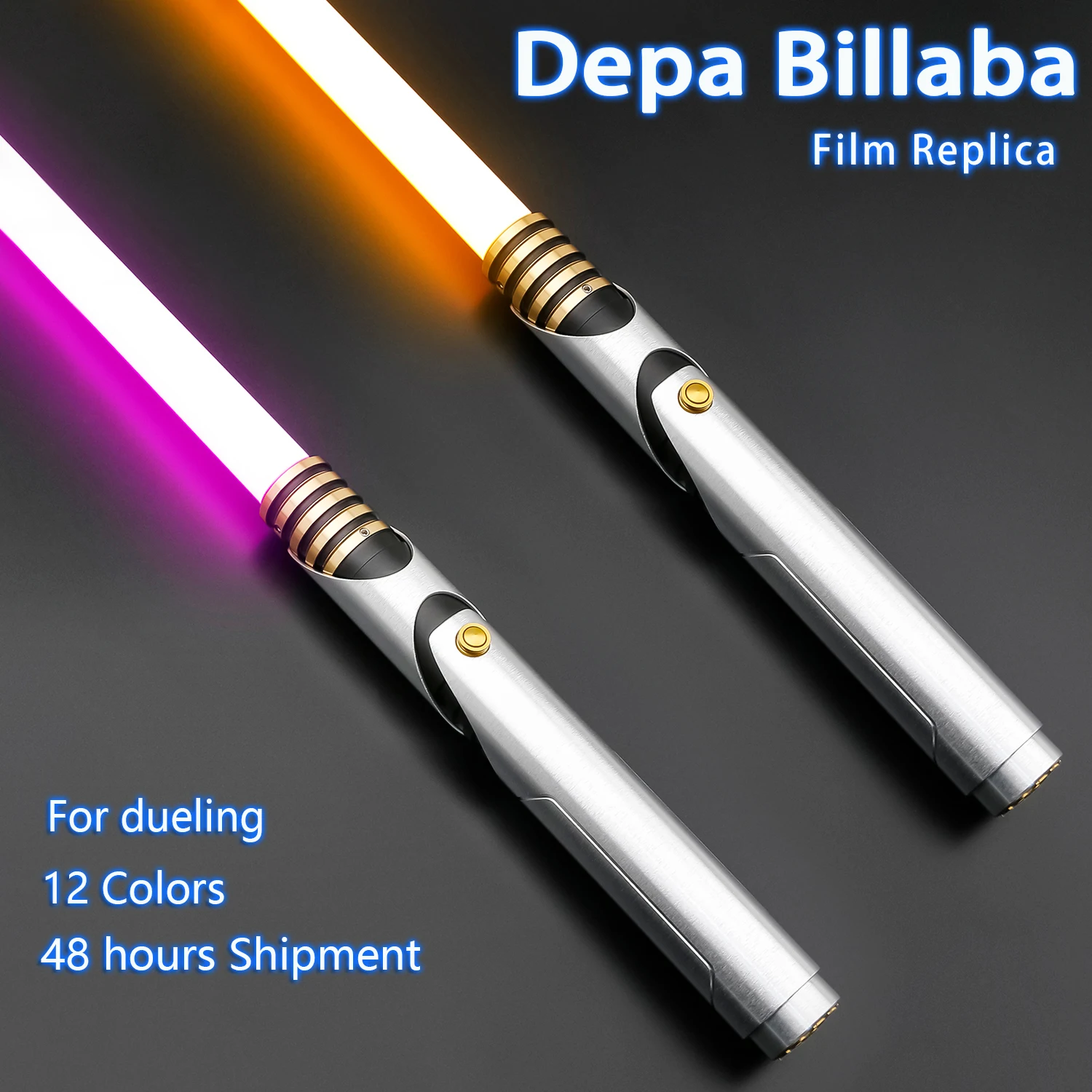 

XQSABER Jedi Depa Billaba Реплика светового меча с металлической рукояткой Heavy Dueling Proffie 2,2 световой меч SNV4 Neo Pixel Laser подарок для косплея