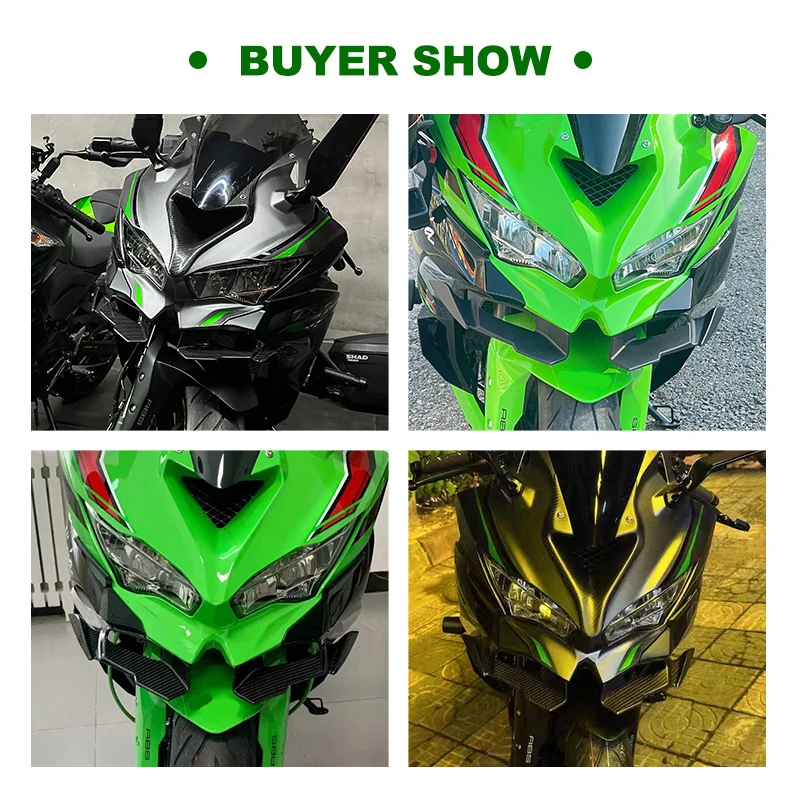 For Kawasaki Ninja ZX-4R ZX-25R ZX4R ZX25R 2023 2024 Front Fairing Winglets Aerodynamic Wing Protect Guard Cover Motorcycle