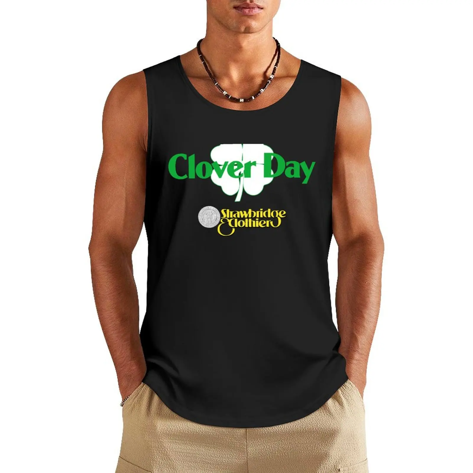 Strawbridge & Clothier Clover Day Tank Top Top summer sexy clothes men anime