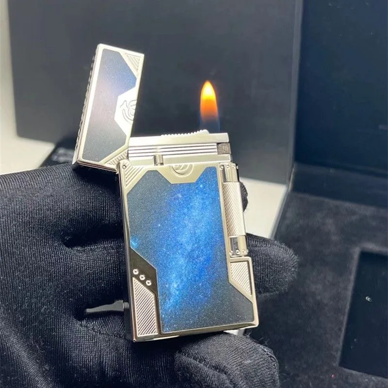 S.T. Dupont Space Blue Golden, Silver Lighter Collection