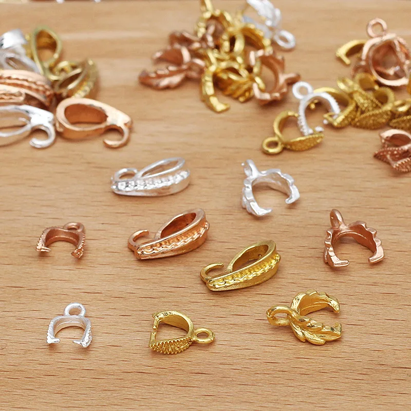 Pinch Bail Fechos para Fazer Jóias, Ganchos Clips, Encantos Conector, DIY Pulseira Acessórios, 20Pcs