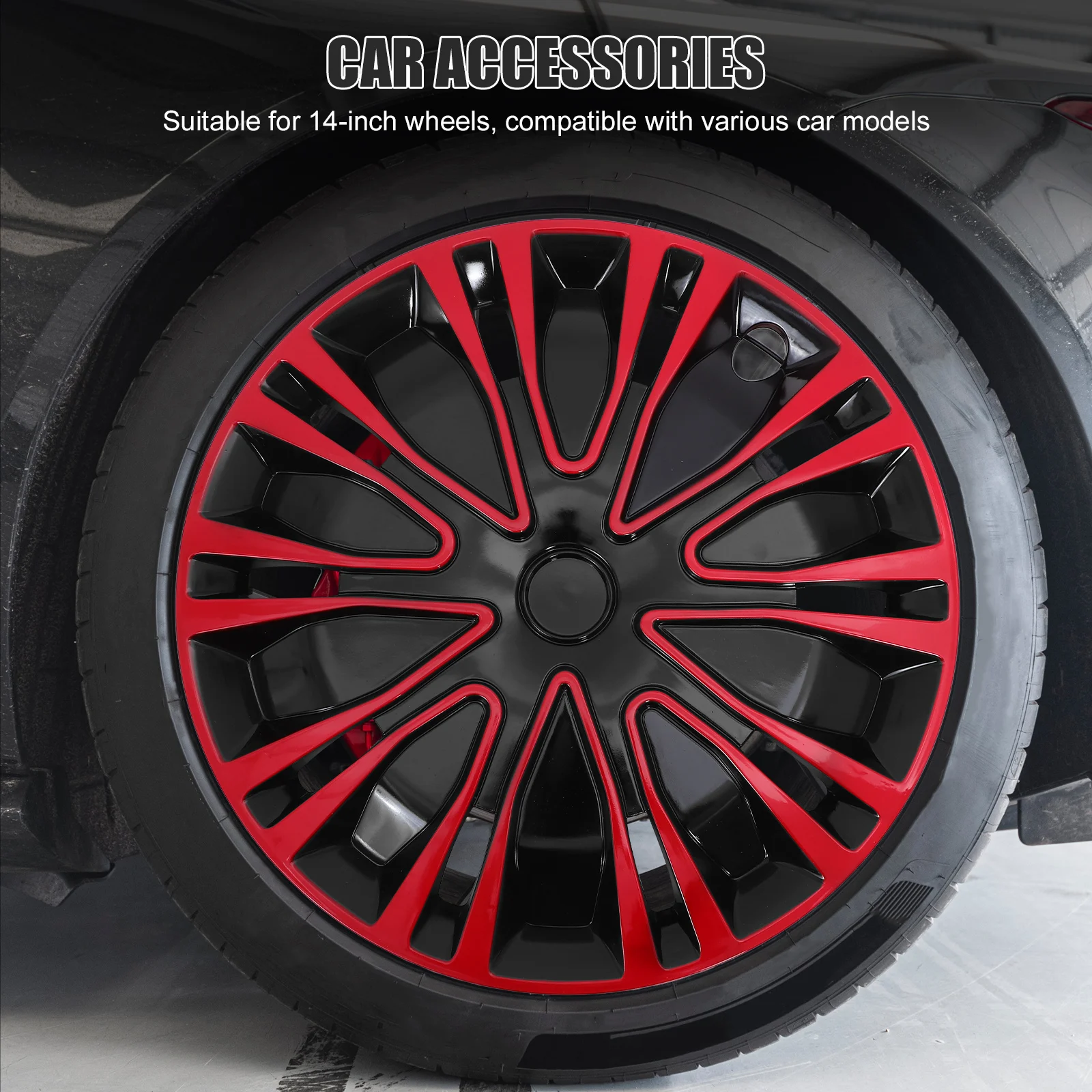 

Stylish 14 Inch Decorative Wheel Hub Caps Car Rim Cover Auto Hubcaps Replacement Universal Fit For Suv Truck Durable Easy