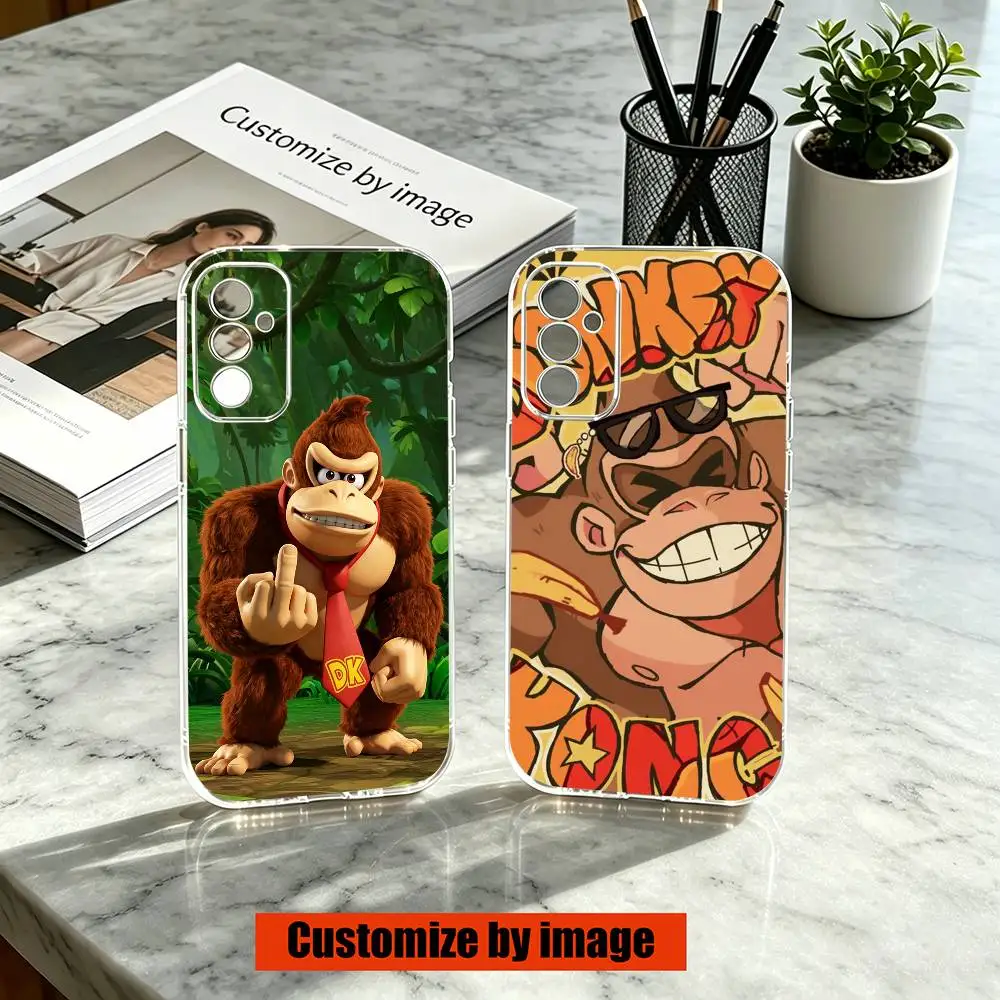 Cute Donkey Kong Game Diddy Kong   Phone Case Transparent Silicone Soft For SamsungA10,12,20,21S,30,31,40,50,51,52,70,71
