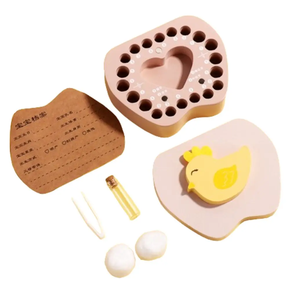 Soporte para dientes perdidos, bonita caja para dientes de bebé, caja de almacenamiento para dientes de pecho del zodiaco de dibujos animados, regalo de colección, organizador de dientes de leche para niños