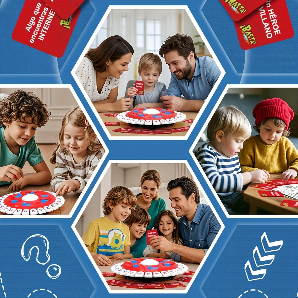 26-Key Upgraded Version Spanish Board Games Fast-Paced Family Table Game The Quick Thinking Letter Pressing Tapple Family Games