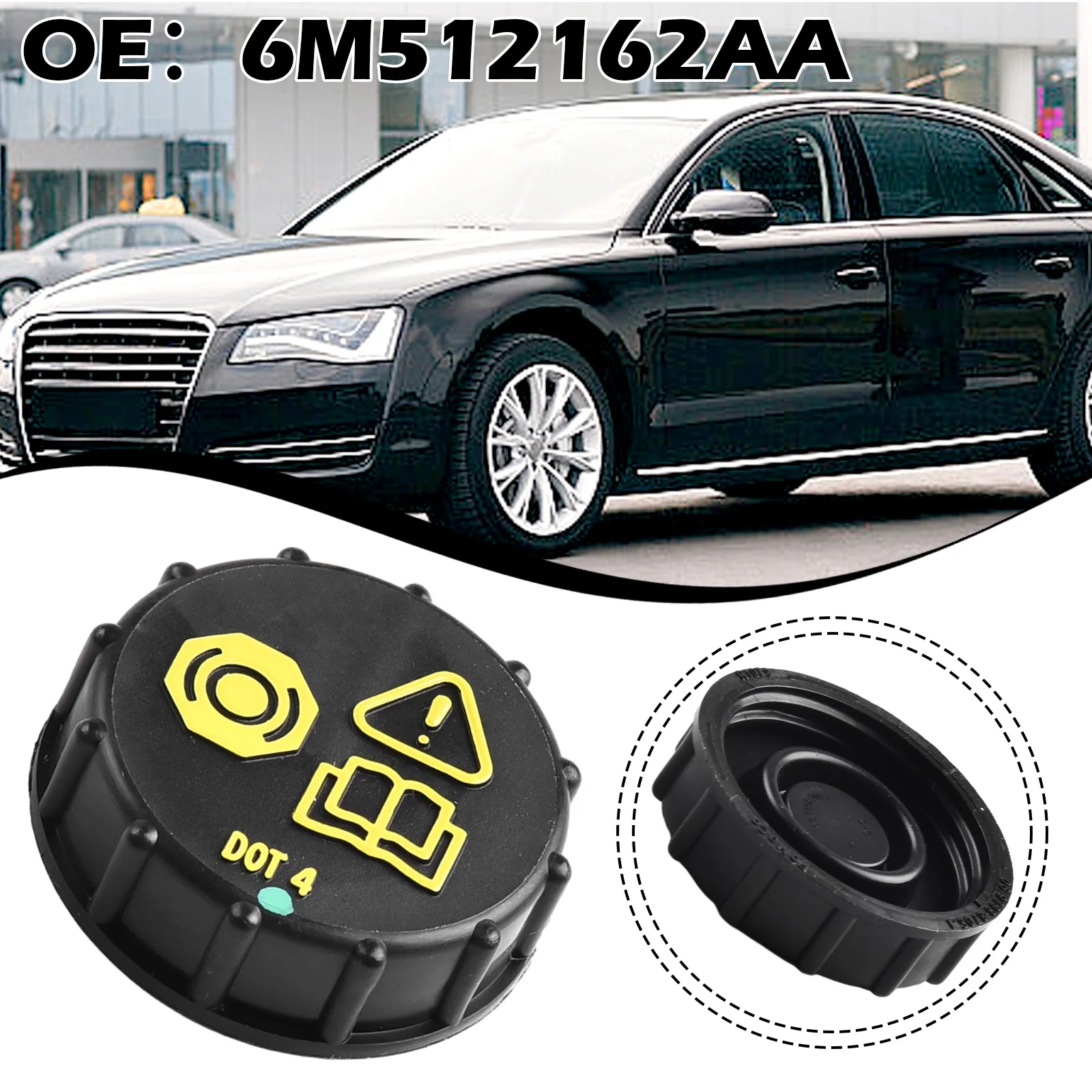 Car Brake Fluid Reservoir Cap Tank Cover For Ford Focus Easy Installation: Easy To Install Without Any Instruction.