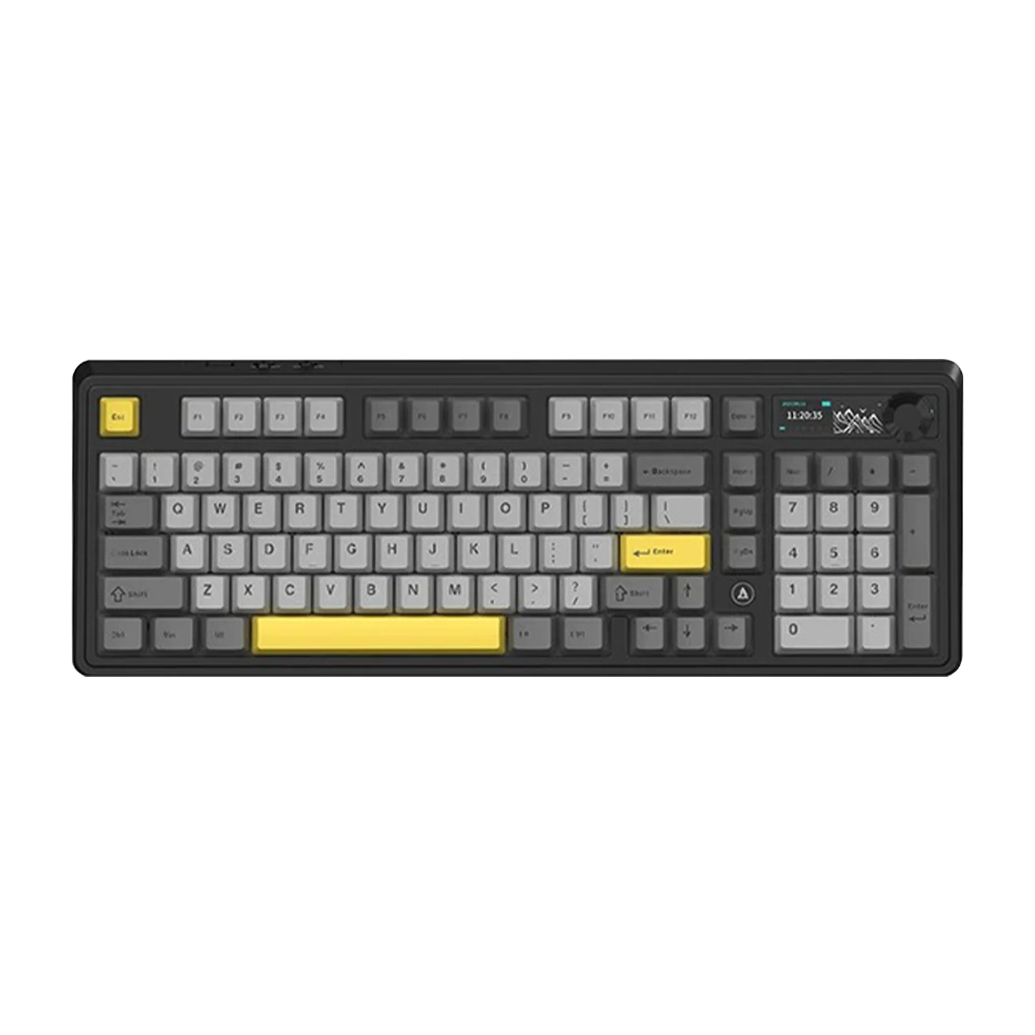 

Механическая игровая клавиатура Ajazz AK980 V2 с аккумулятором 10000 мАч, RGB-подсветкой, тремя режимами, регулятором и дисплеем, с возможностью горячей замены клавиш. Новинка.