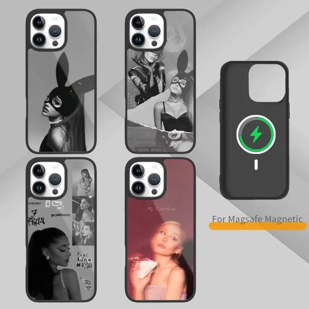 

A-Ariana G-Grande Phone Case For iPhone17,16,15,14,13,12,11 Plus,Pro Max Magnetic Magsafe Wireless Charging