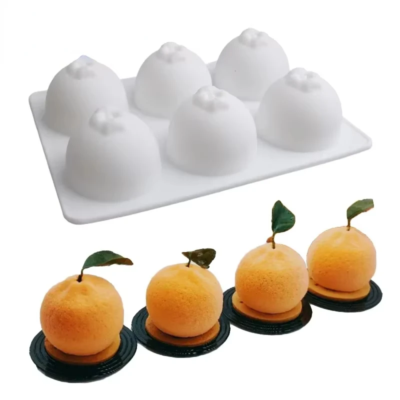 Orange Silicone Cake Mold Desserts Muse Baking Foam Pan, Diamond Harts Bubble Cloud Donut Mo