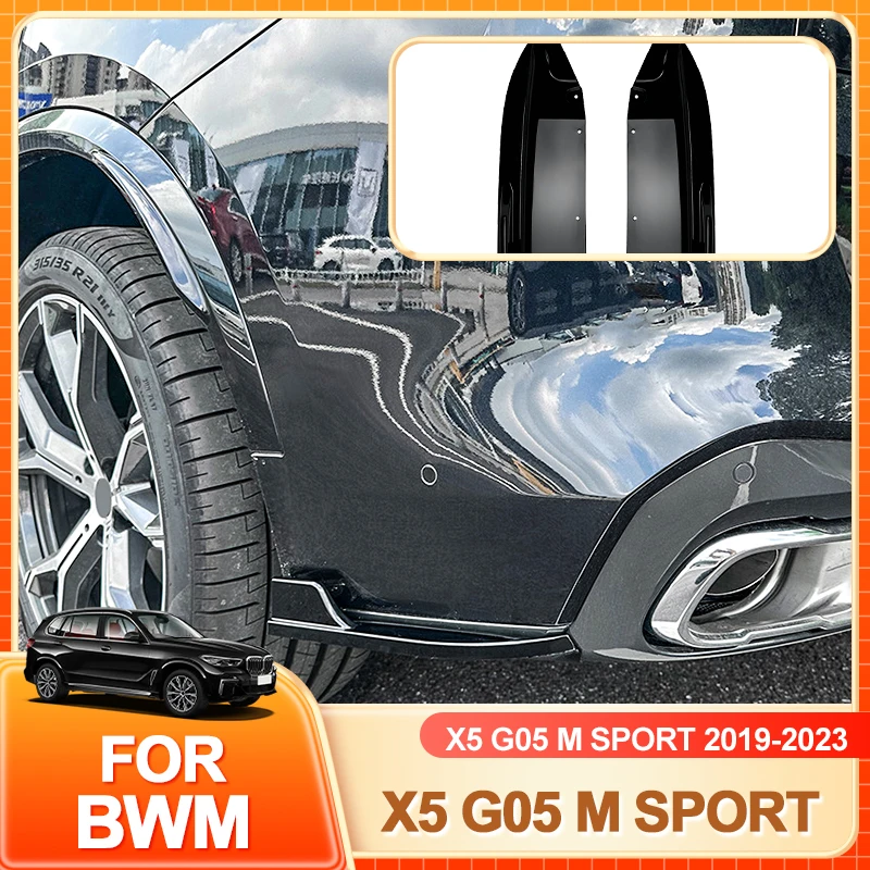 

Glasses Holder Hot Glossy black/Carbon Fiber look Rear Bumper Diffuser Side Splitters For BMW X5 G05 M Sport 2019-2023