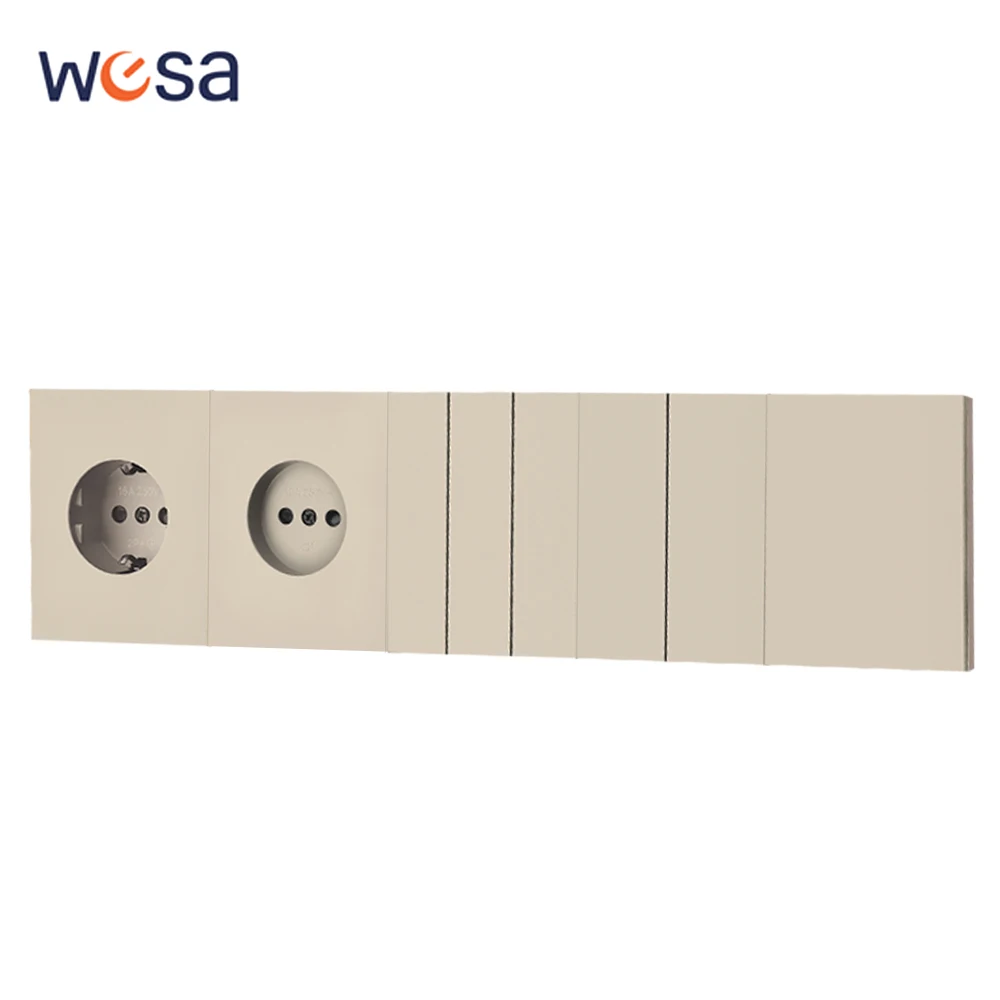 Panel integrado cálido, interruptor basculante, tomas de corriente, enchufe de pared integrado, botón, interruptor de luz, sensación de piel, pintura, pintura combinada DIY