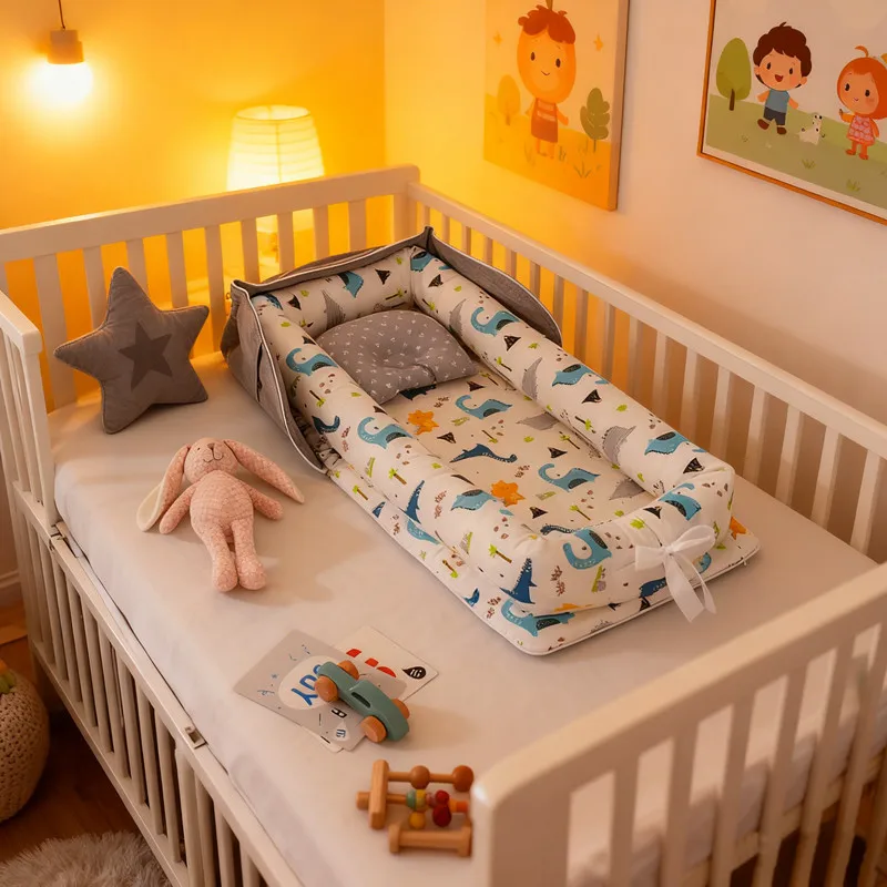 

2026 New Portable Baby Bassinet Lightweight Travel Crib for Newborns with Shoulder Bag Easy Foldable Infant Bed for Mom