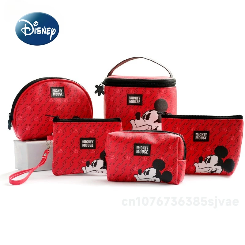 Disney Mickey New Portable Cosmetic Bag Multi-function Storage Cosmetic Bag Large Capacity Leisure Travel Storage Toiletry Bag