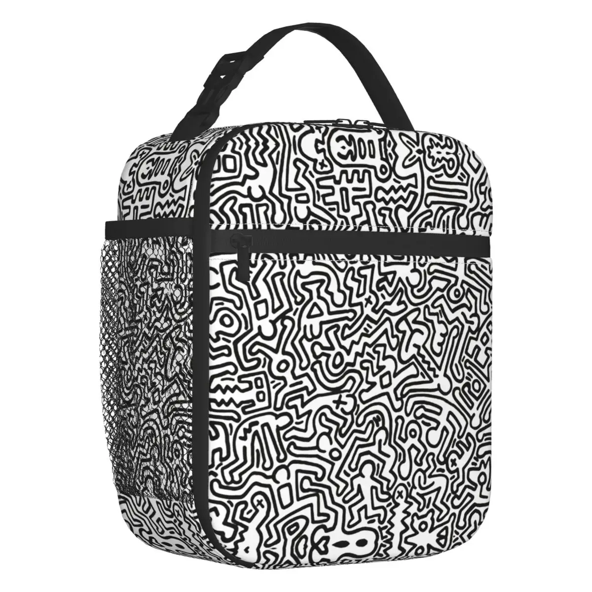 Haring Graffiti Art Resuable Lunch Box a tenuta stagna joe Abstract Geometric Cooler Thermal Food Insulated Lunch Bag Office Work