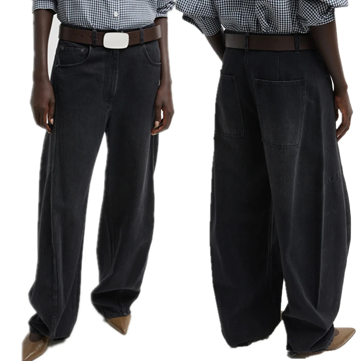 

Maxdutti American Retro Pocket Workwear Jeans Western Denim Loose Boyfriend Jeans Women's Jeans Women's Denim Pants Woman Clothe