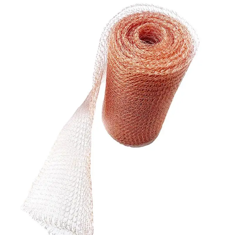 

Copper Mesh Roll Copper Wire Mesh Roll Hole Filler Rustproof DIY Barrier Mice Barrier Mesh Packing Tool Copper Mesh Screen For