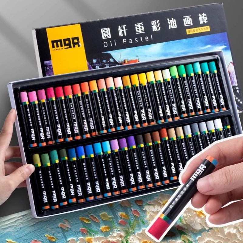 M&G Ultra-Soft Heavy-Covering Oil Pastel Crayon Set Student-Grade Washable Crayons DIY Art Drawing and Painting Tools