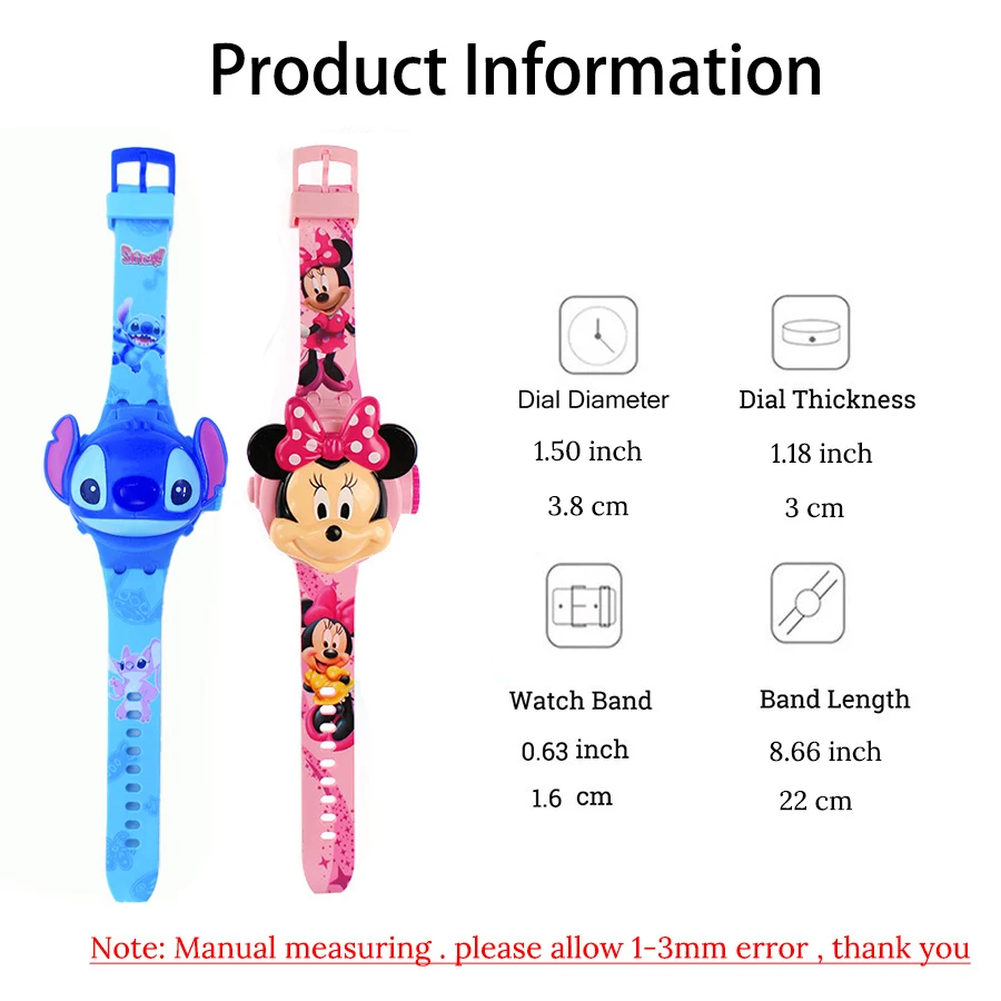 2026 Fashion 3D Projection Minnie Children Watches for Kids Frozen Elsa Girls Digital Clock School Student Gift relogio infantil - view 3